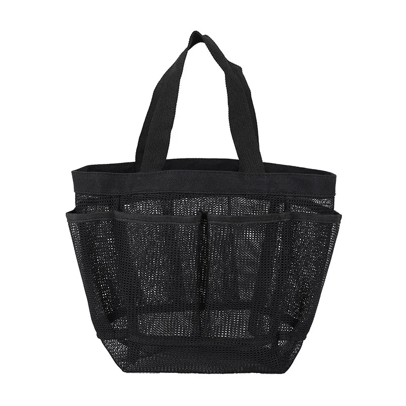 Mesh Beach Tote Bag - Oversized Pool Bag with 8 Pockets