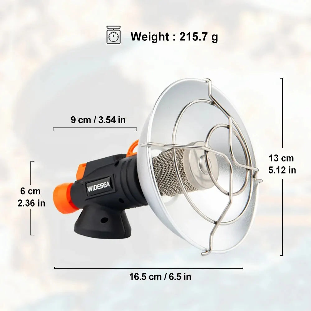 Portable Camping Heater - Steel Stove Attachment for Outdoor Use
