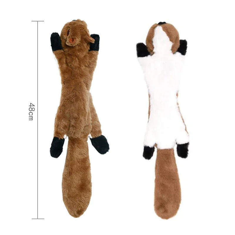 Squeaker Dog Plush Toy - Stuffing-Free Animal Shell for Play