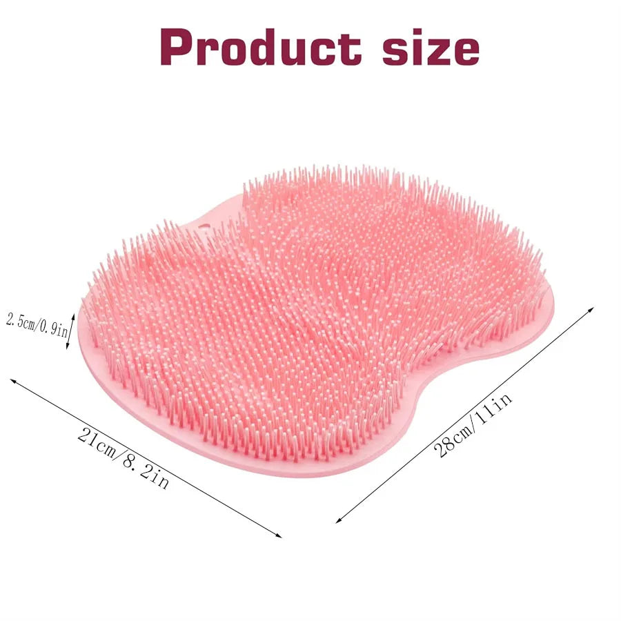 Shower Foot Scrubber Mat - Suction Cup Bath Brush Pad