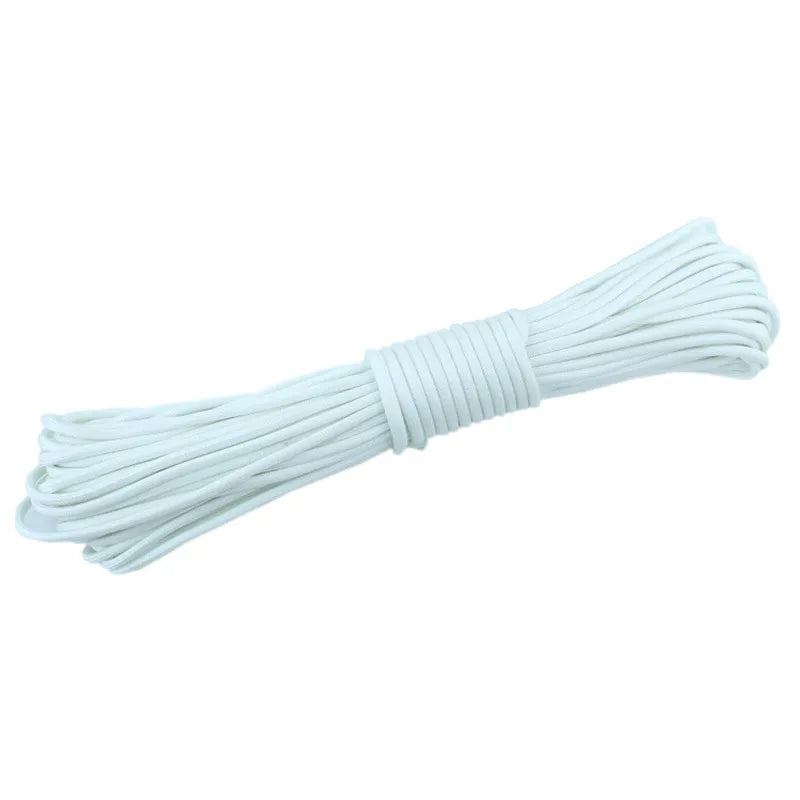 Luminous Paracord Rope - 4 mm Cord for Camping Gear - White