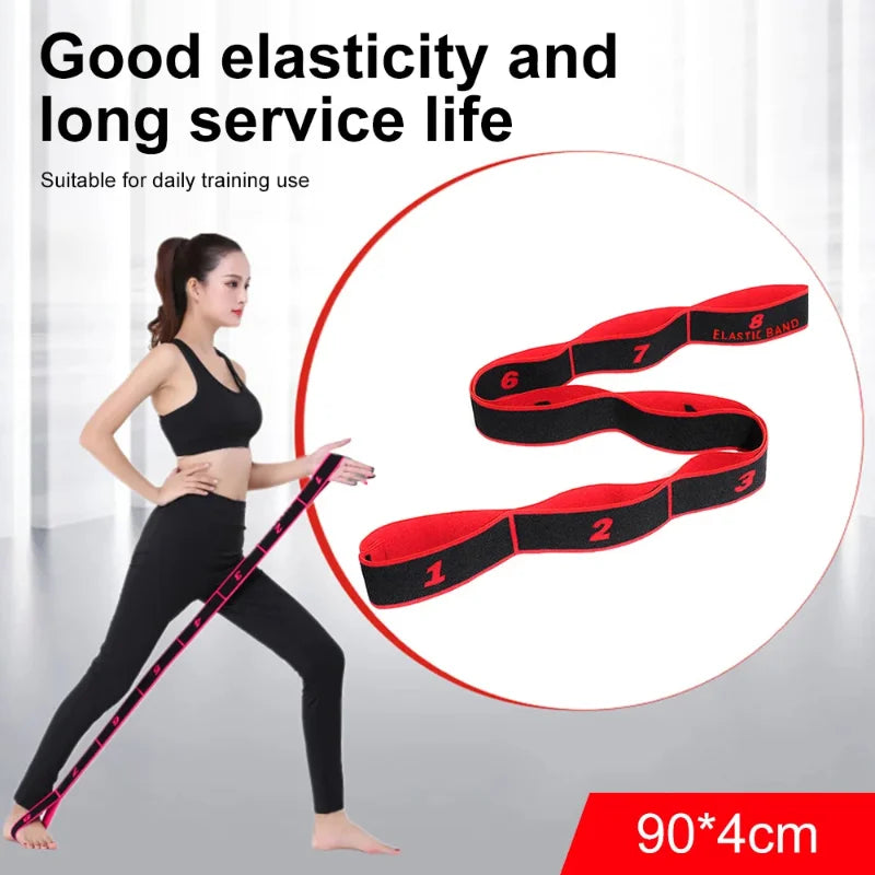 Yoga Stretching Strap - Sectioned Resistance Band for Pilates