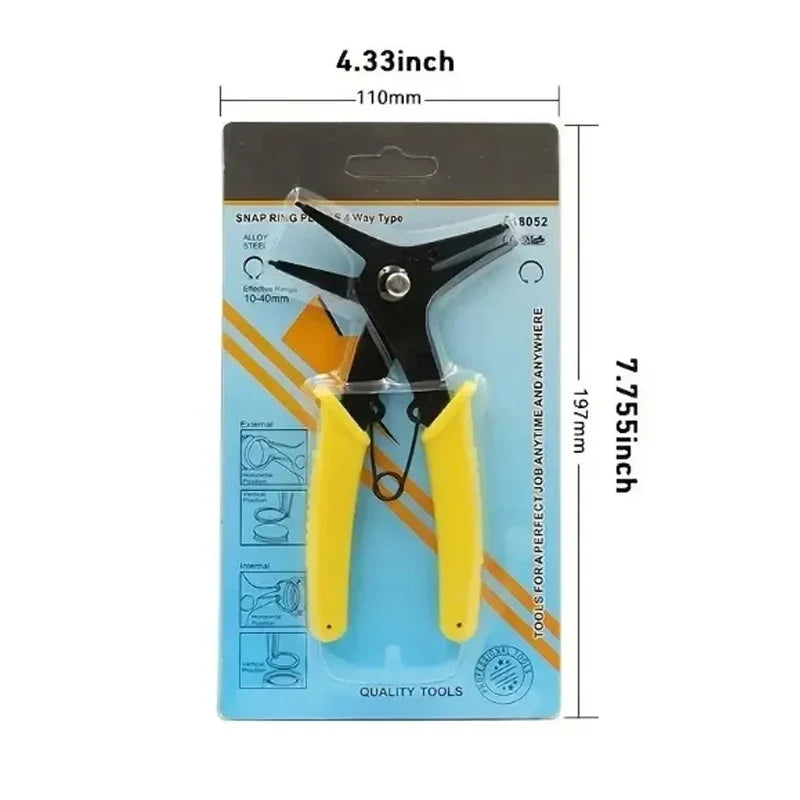 Snap Ring Pliers - 2-in-1 Internal External Tool