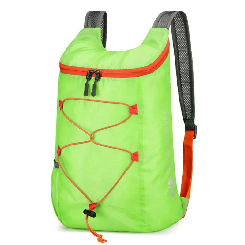 Foldable Travel Backpack - Lightweight Pack for Hiking Trips - Green