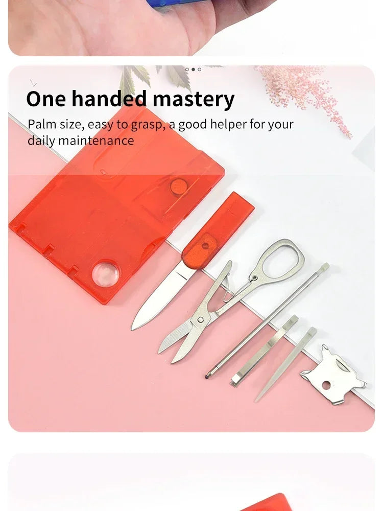 Multi-Tool Card Set - Camping Tool Card With Light