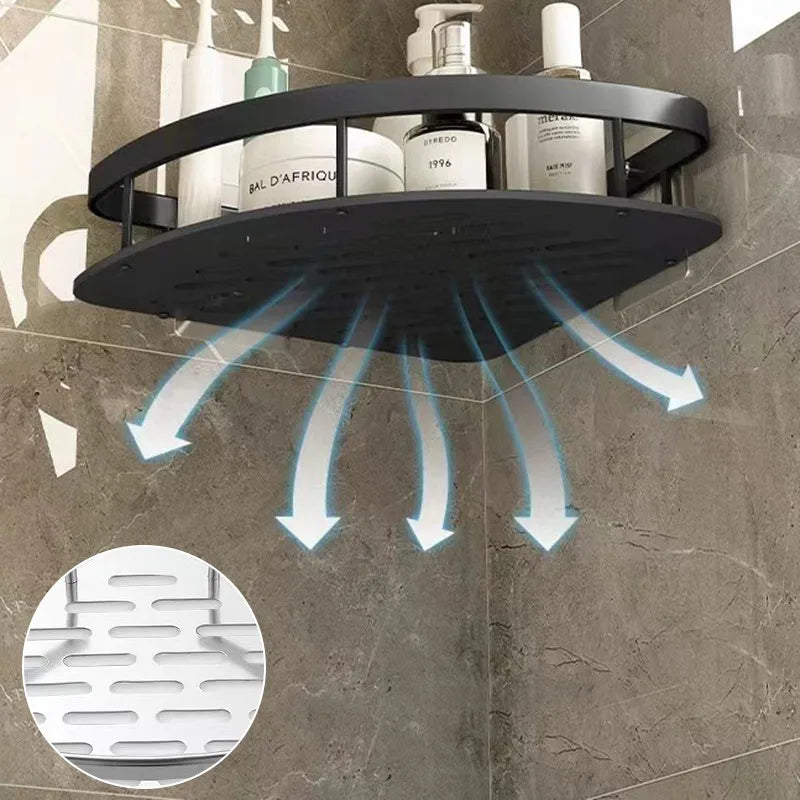 Wall Mount Corner Shelf Shower - For Bathroom and Home Storage
