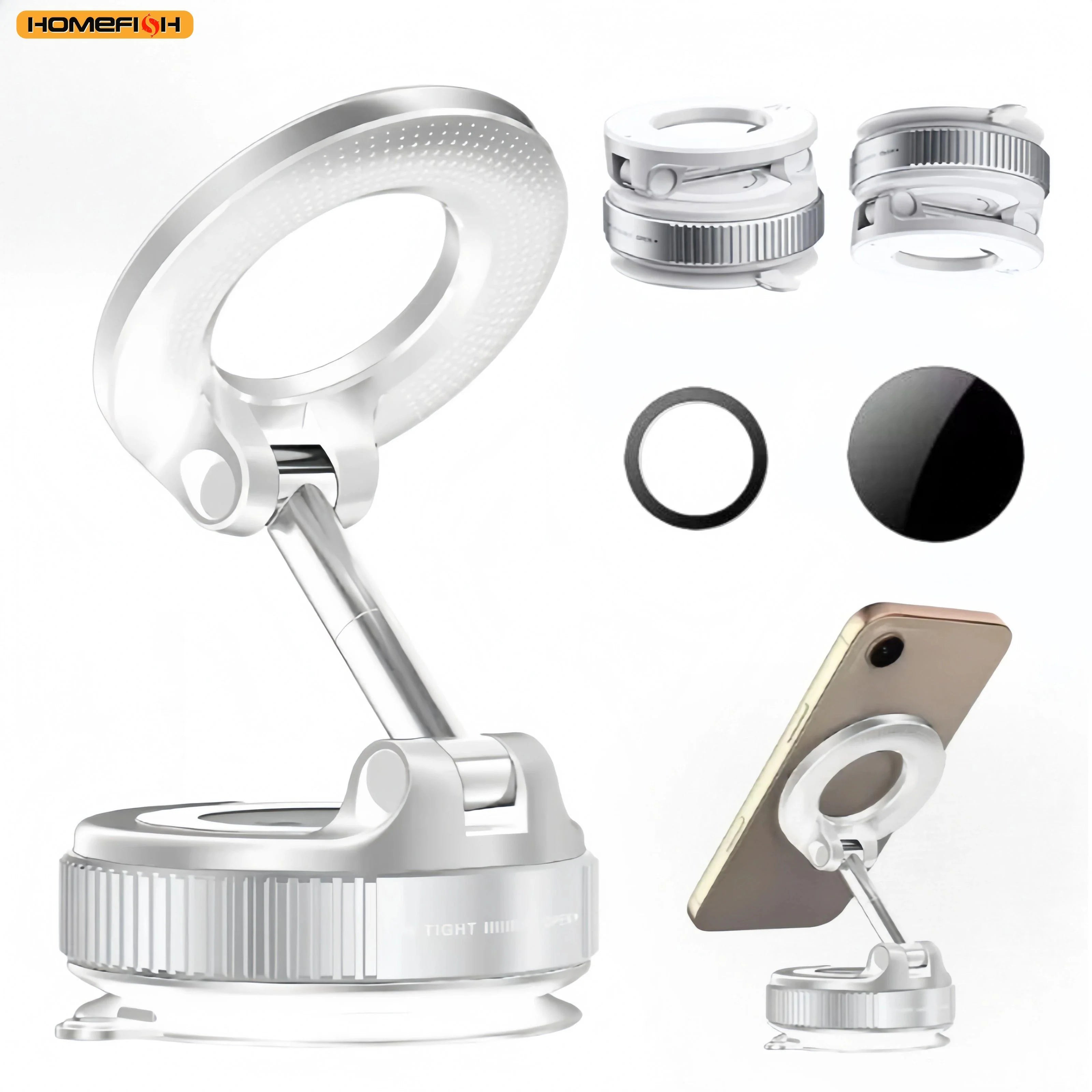 Magnetic Phone Holder – Multi-Surface Car & Desk Mount