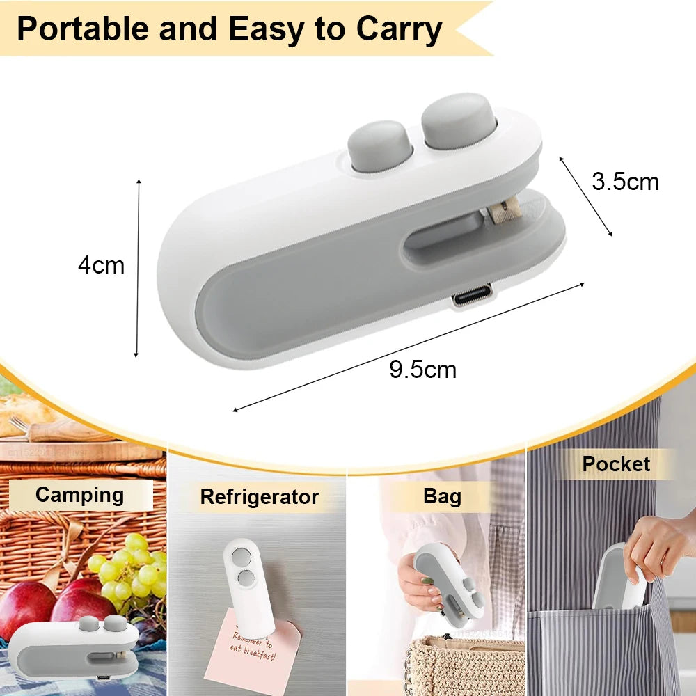 Mini Bag Sealer - Handheld Heat Tool for Food Packaging