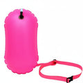 Inflatable Swim Buoy - PVC Open Water Tow Float Bag - Rose Red