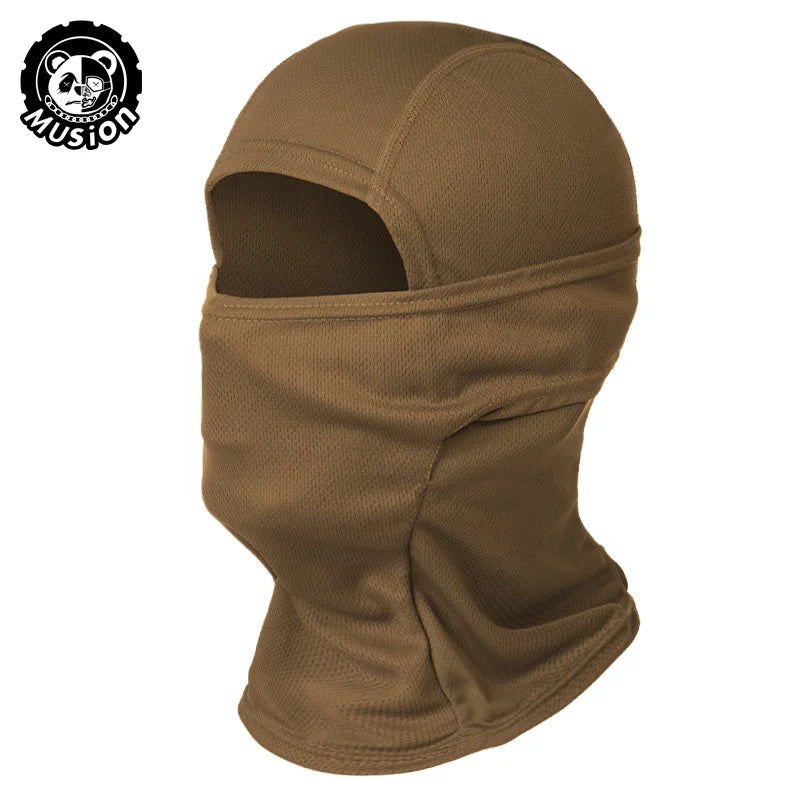 Lightweight Balaclava Face Cover - Outdoor Cycling and Hiking Mask - Sand Khaki