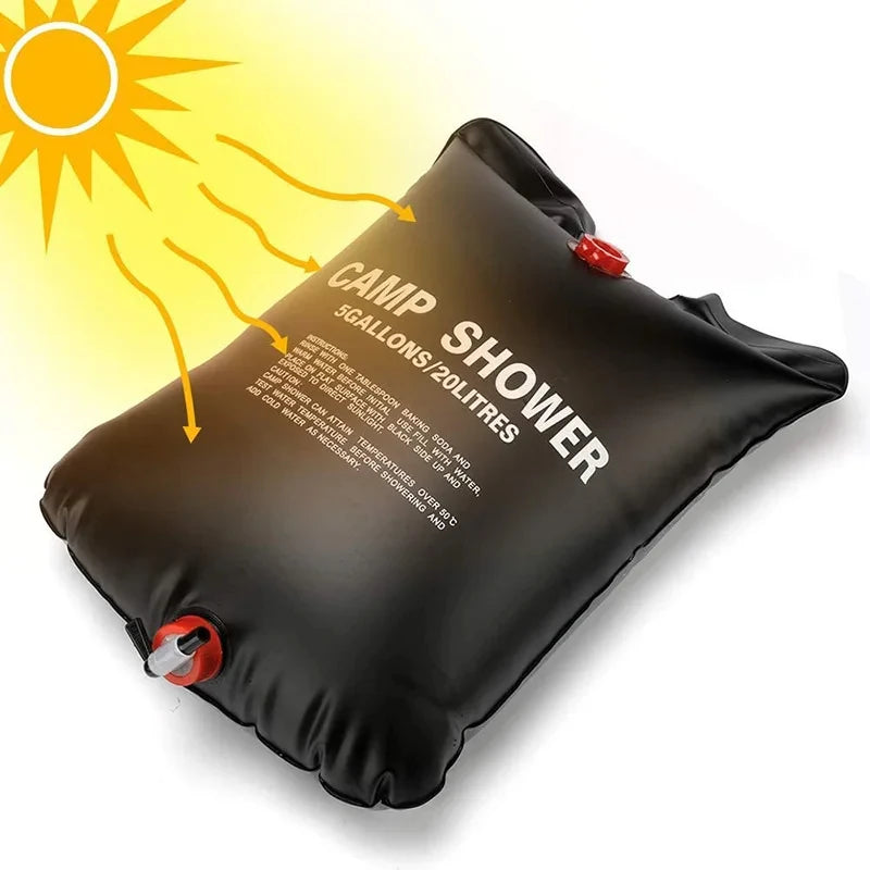 Solar Shower Bag - 20 L Foldable Camping Water Bag