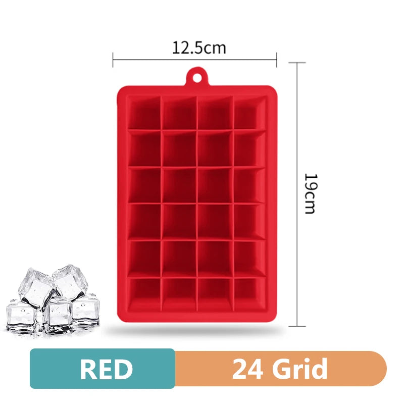Silicone Ice Cube Tray - Multi-Grid Mold for Home Drinks