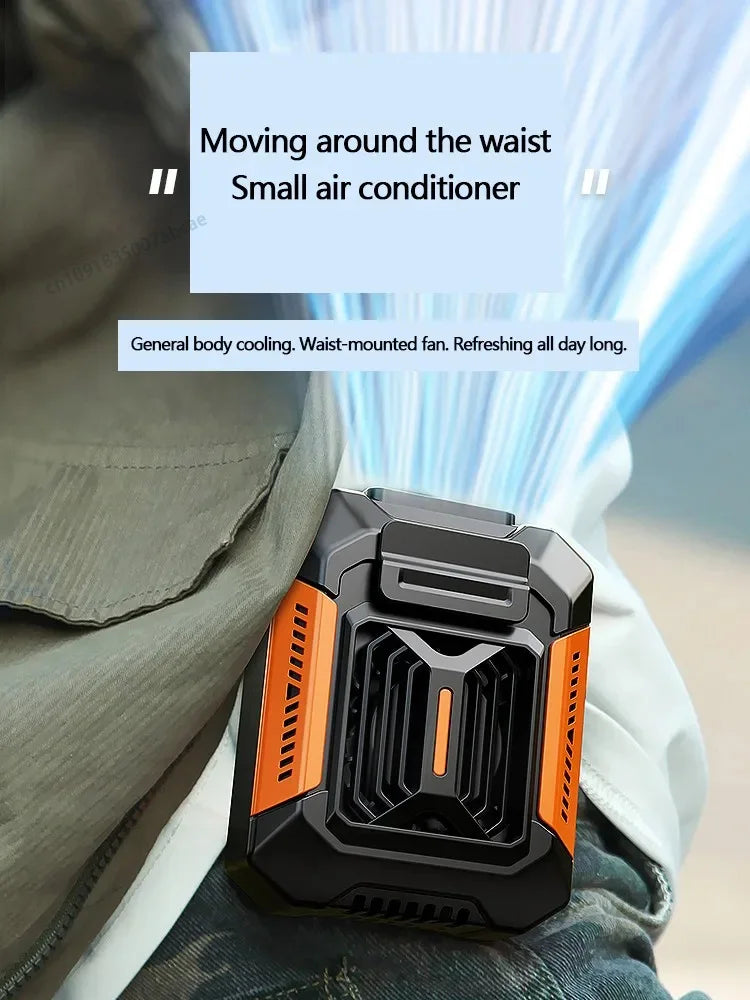 3-in-1 Rugged Tactical Waist Clip Fan - Portable Power Bank & LED Flashlight