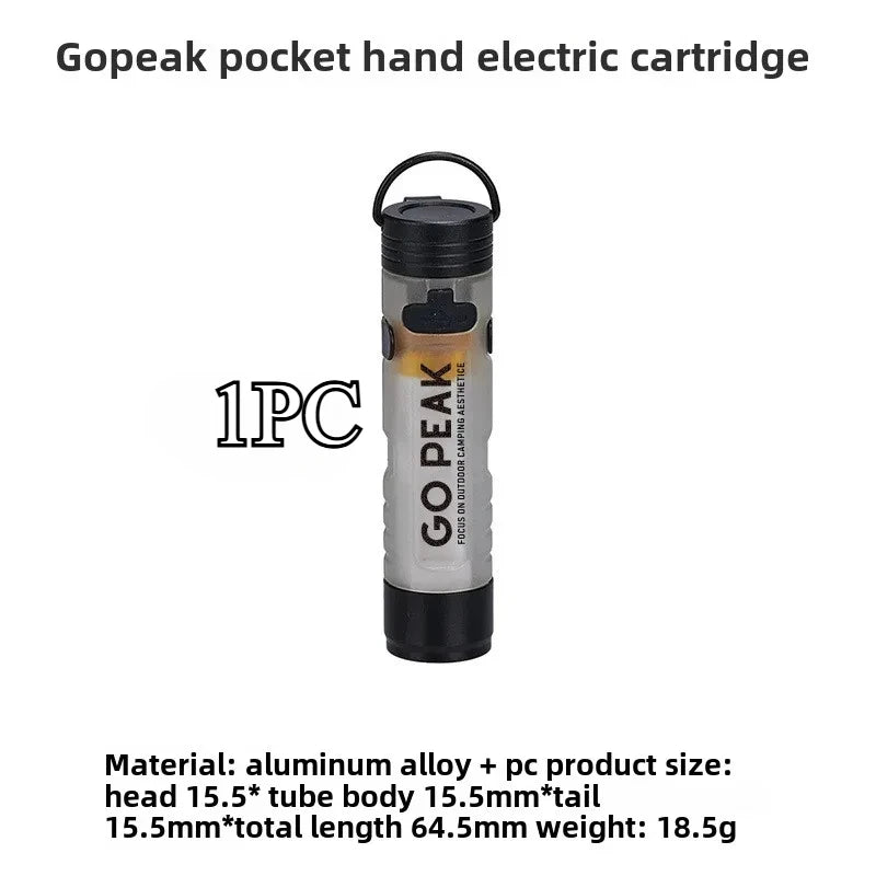 Mini LED Pocket Flashlight - Key Clip Light for Bags - 1 Piece White
