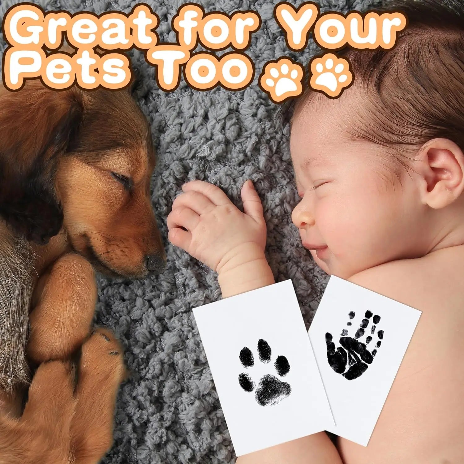 Pet Paw Print Ink Pad - Inkless Keepsake Kit for Cats and Dogs