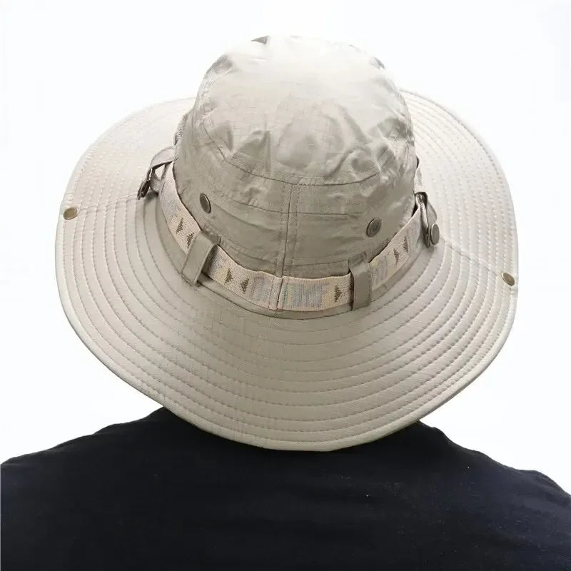 Men's Bucket Hat - Mesh Fisherman Cap for Outdoor Wear