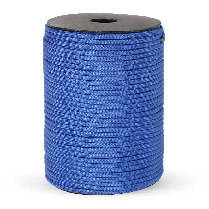 550 Paracord Rope - 4 mm Utility Cord for Camping Gear - Blue