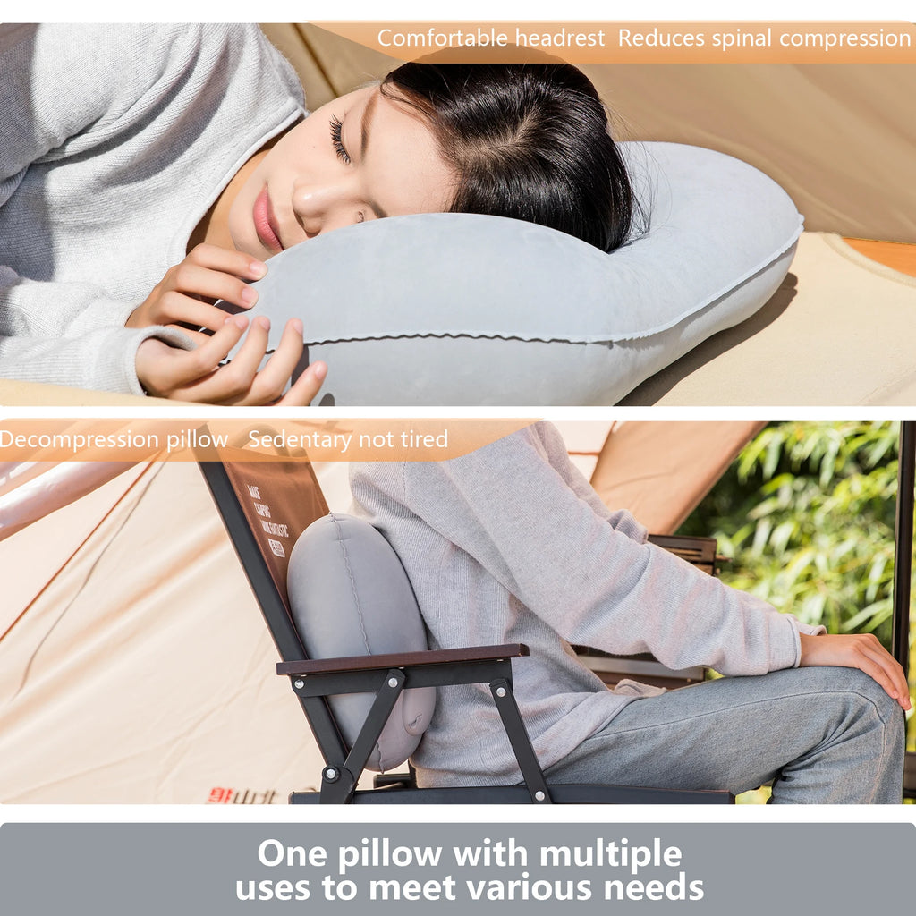 Inflatable Camping Pillow - Travel Air Pillow for Outdoor Rest