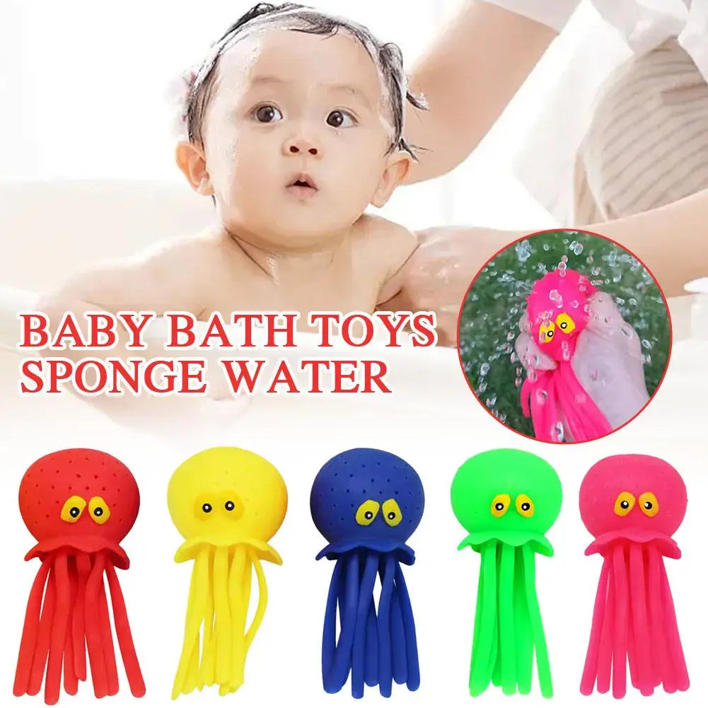Octopus Bath Toy - Silicone Water Play Squeeze Toy