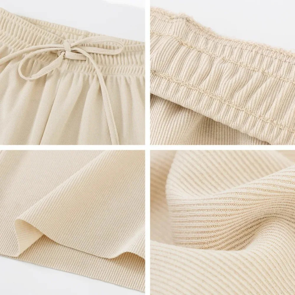 Women's Wide-Leg Summer Pants - Elastic Waist Loose Trousers