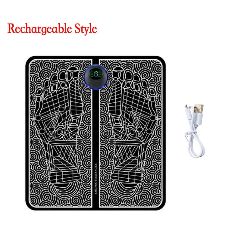 EMS Foot Massager Pad – USB Relaxation Mat with 8 Modes for Home