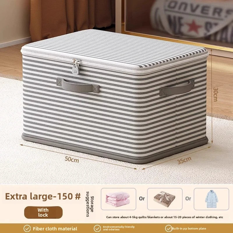 Lockable Foldable Storage Box - Password Bin for Closet Storage - 50 X 35 X 30 Cm