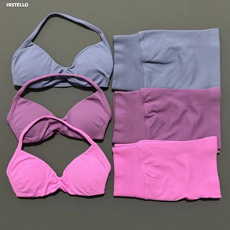 Women's Two-Piece Workout Set - Sports Bra and Shorts