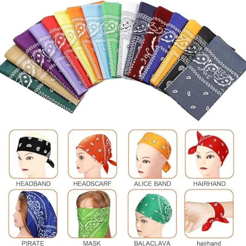 Paisley Bandana Headwrap - Lightweight Printed Kerchief