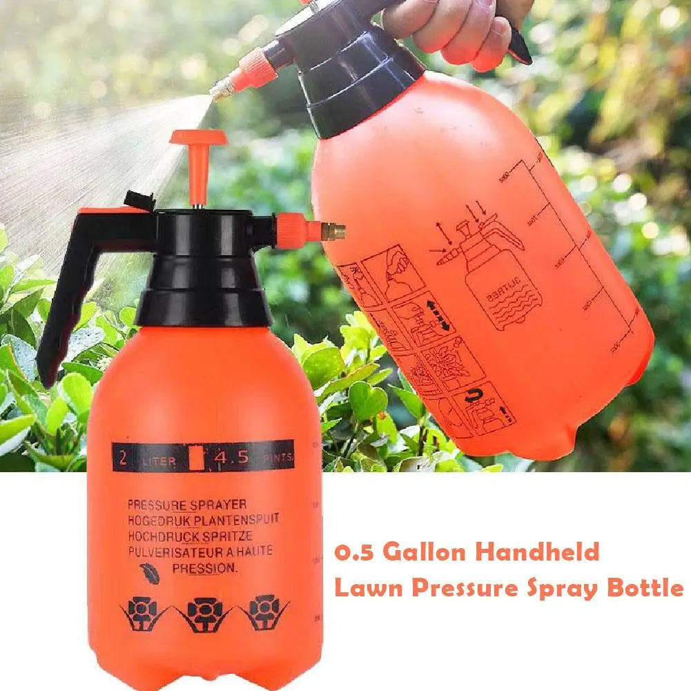 Handheld Garden Pump Sprayer - Lawn and Plant Spray Bottle