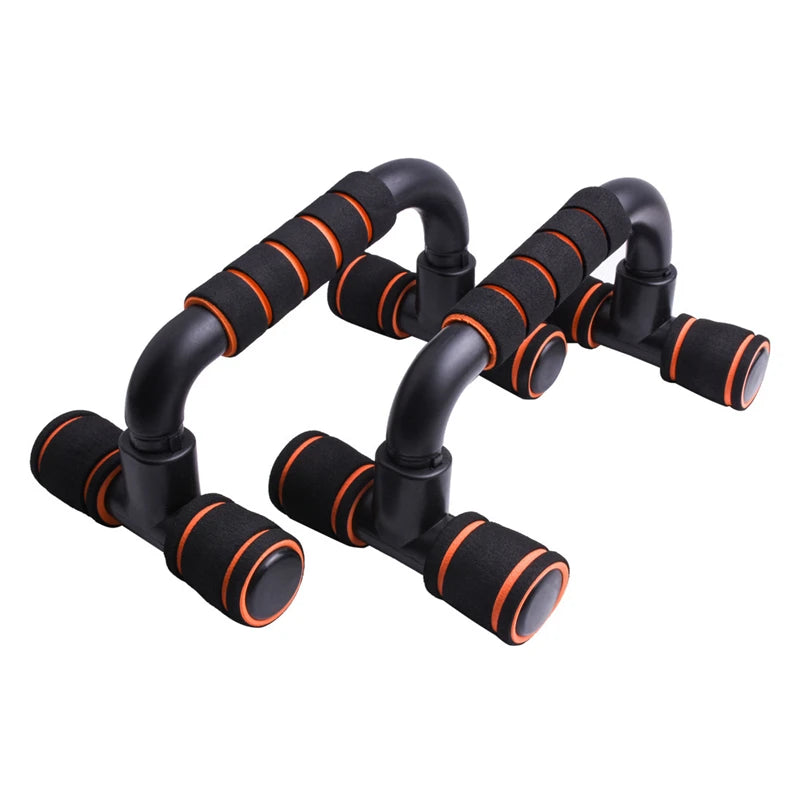 Push-Up Bars - I-Shaped Home Fitness Exercise Handles - Orange