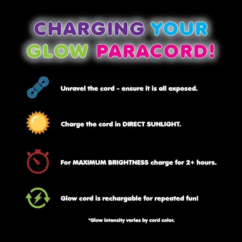 Luminous Paracord Rope - 4 mm Cord for Camping Gear