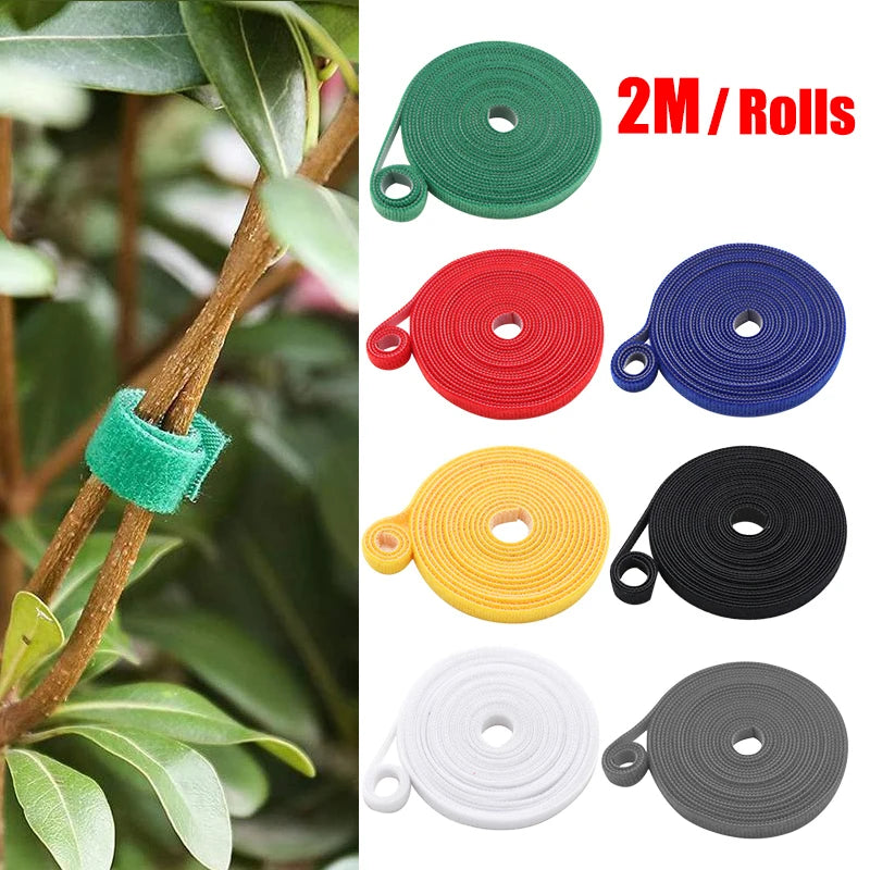 Garden Plant Ties - Nylon Hook-and-Loop Support Tape