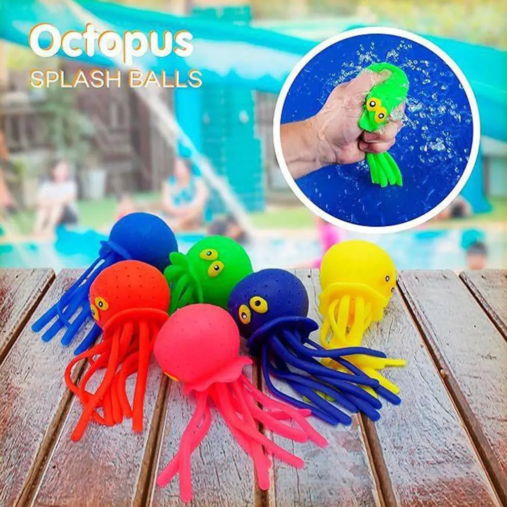 Octopus Bath Toy - Silicone Water Play Squeeze Toy