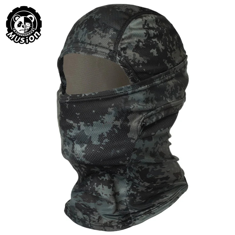 Lightweight Balaclava Face Cover - Outdoor Cycling and Hiking Mask - Black Tie Dye