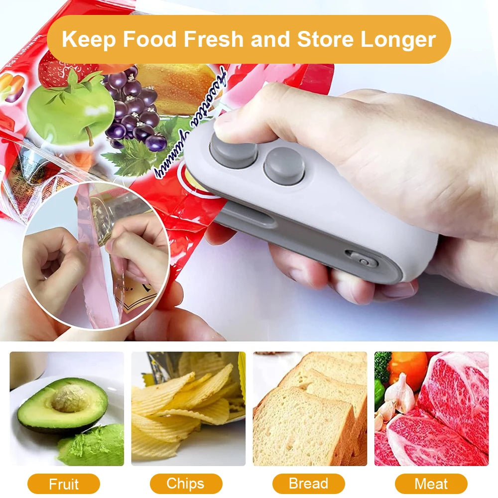 Mini Bag Sealer - Handheld Heat Tool for Food Packaging