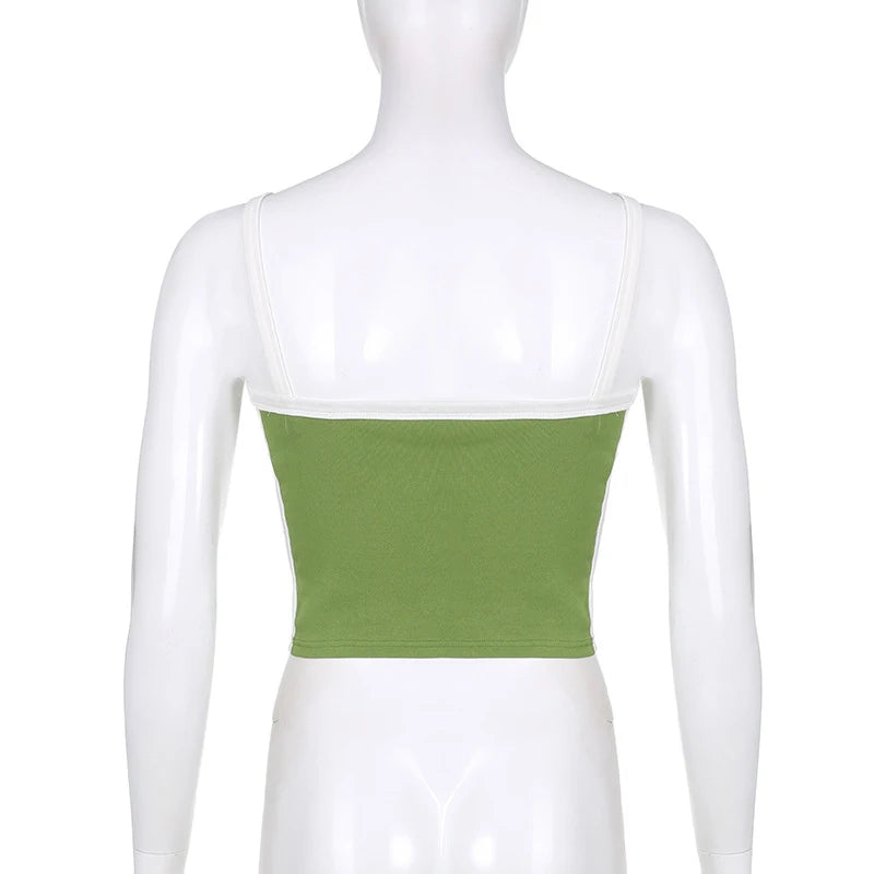 Backless Knit Crop Top – Stretch Cami Style for Summer Outfits