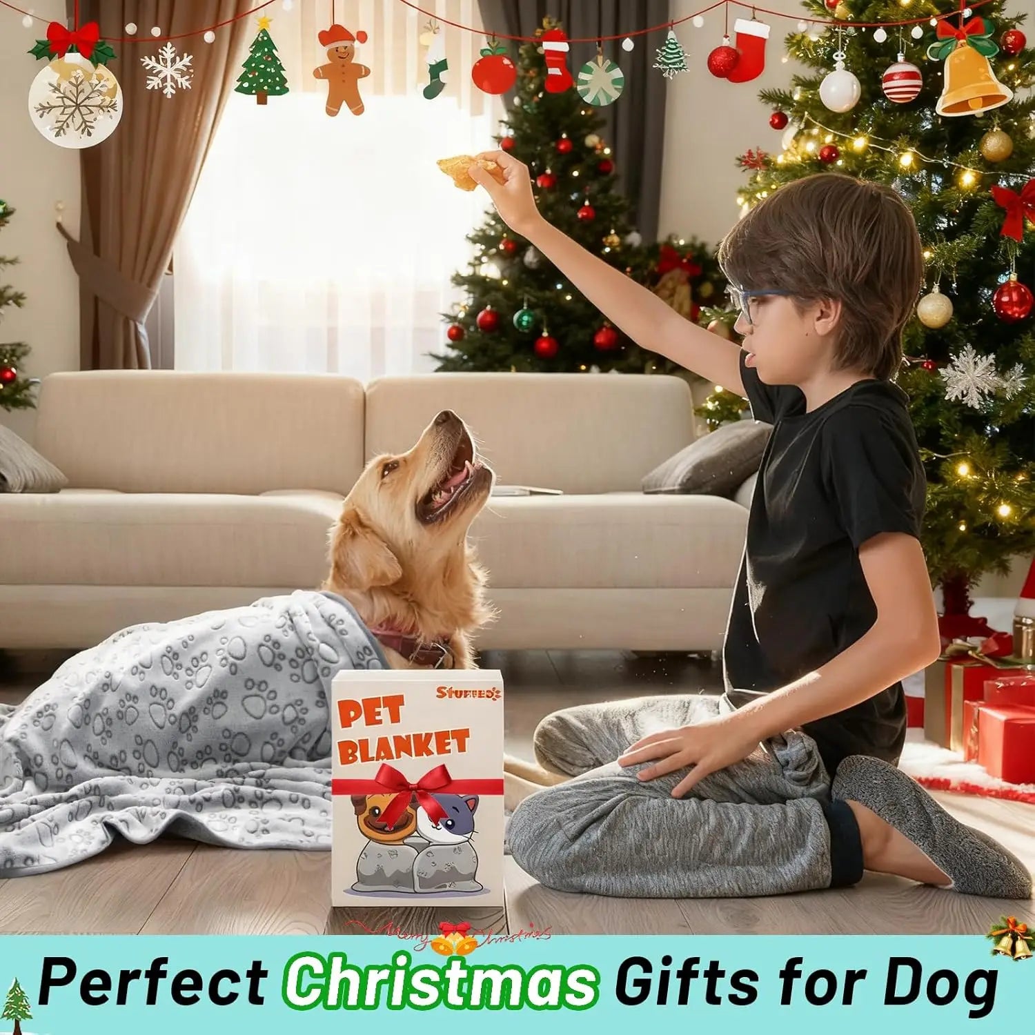 Pet Blanket - Soft Indoor Cover for Cats and Dogs