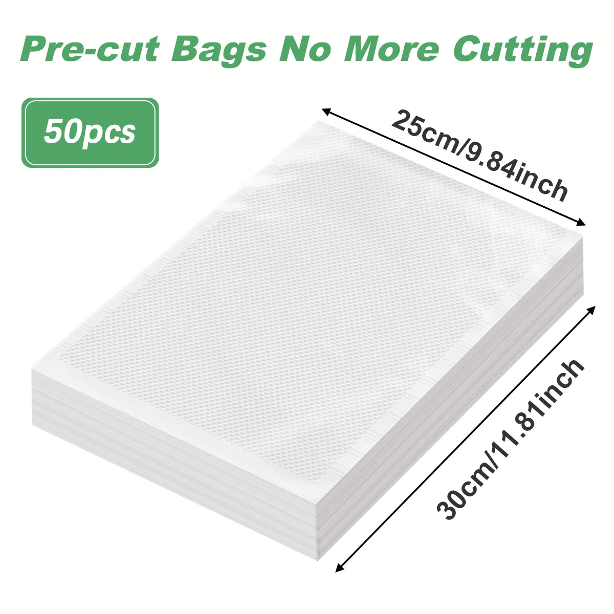 Vacuum Food Bags Sealed Storage - For Kitchen Storage and Prep