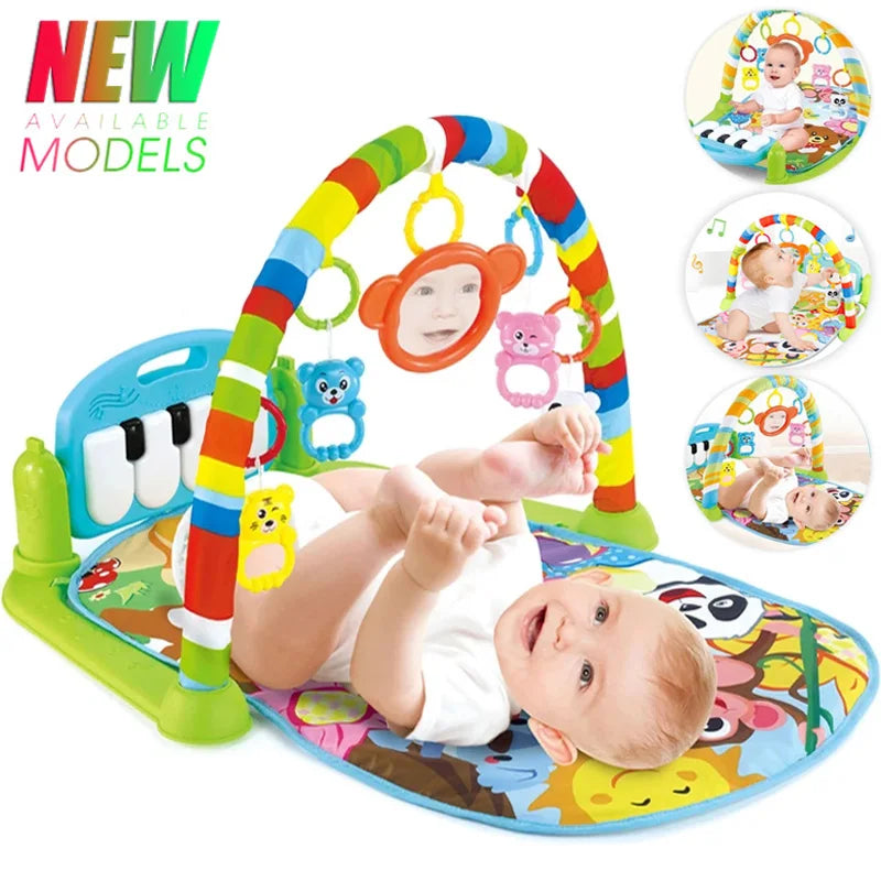 Baby Piano Play Gym - Music Activity Mat With Toy Bar