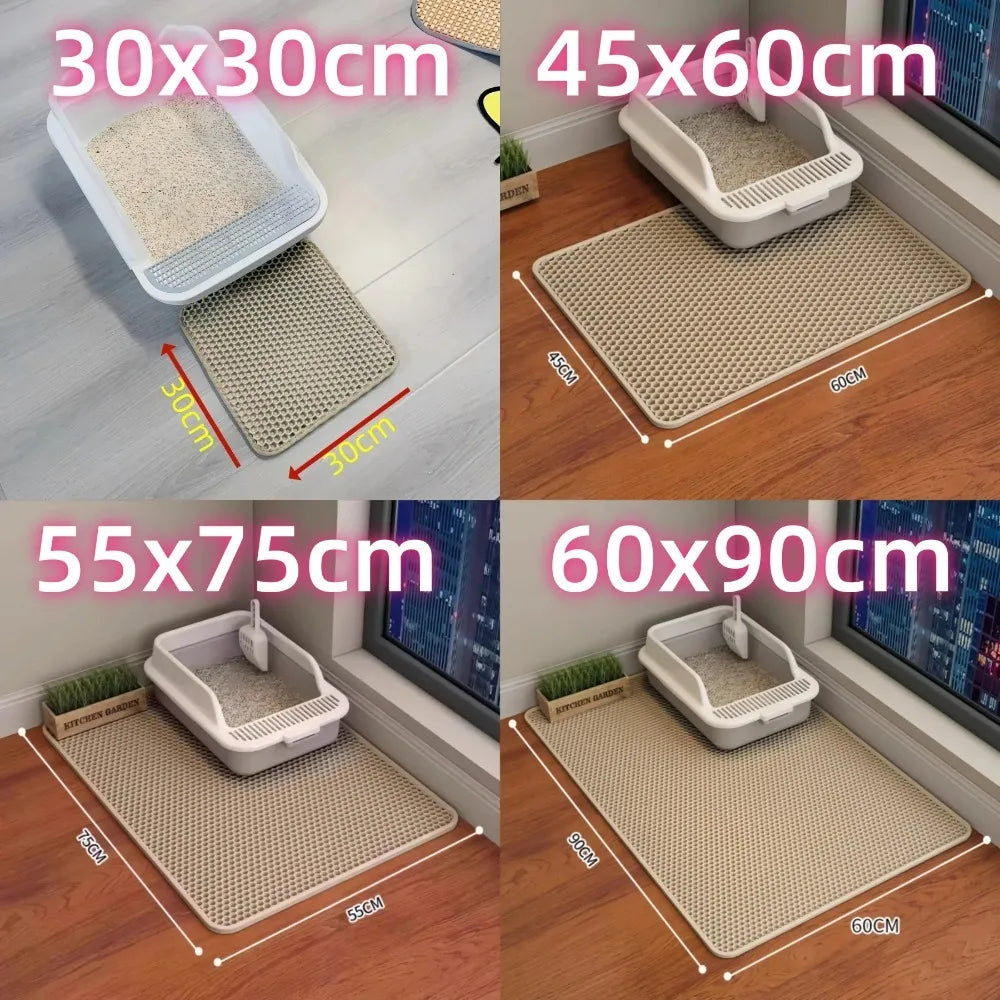 90x60cm Cat Litter Mat Double - For Everyday Pet Use