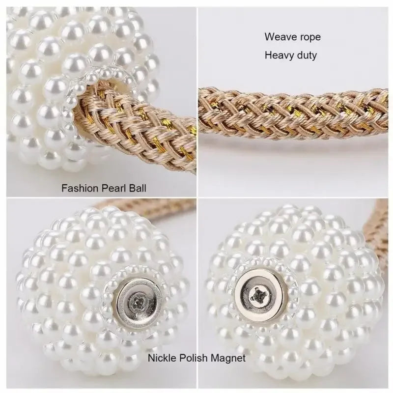 Pearl Magnetic Curtain Clip Holders - For Everyday Home Use