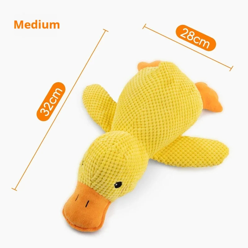 Plush Duck Dog Toy - Soft Squeaker for Indoor Pet Play