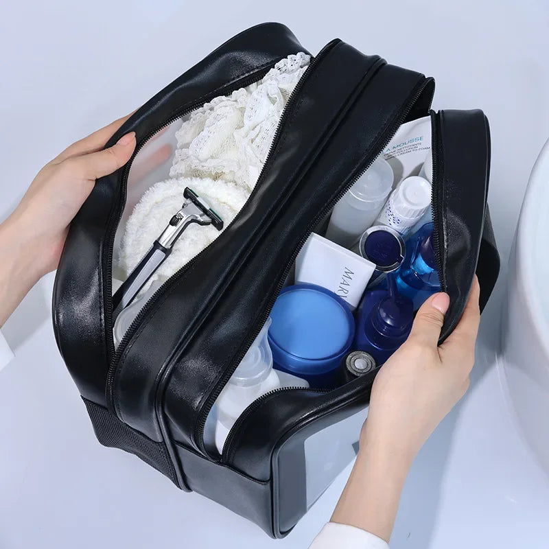 Transparent Travel Makeup Bag – Dry-Wet Storage for Toiletries