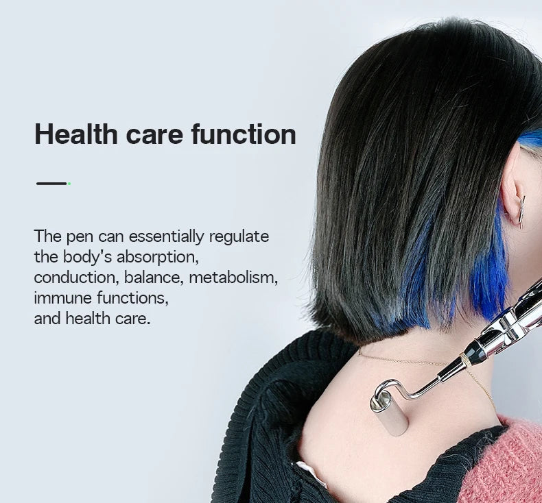 Electric Acupressure Pen – Meridian Massage Tool with Multi-Head Tips