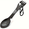 Camping Spork Multi-Tool - Steel Utensil for Outdoor Meals - Titanium Color