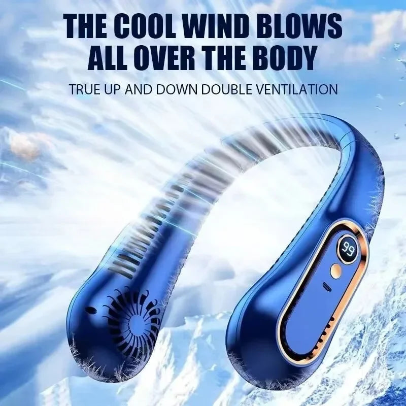 Wearable Neck Fan - USB Rechargeable Bladeless Personal Fan