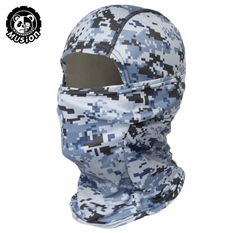 Lightweight Balaclava Face Cover - Outdoor Cycling and Hiking Mask - Ocean Digital Camouflage