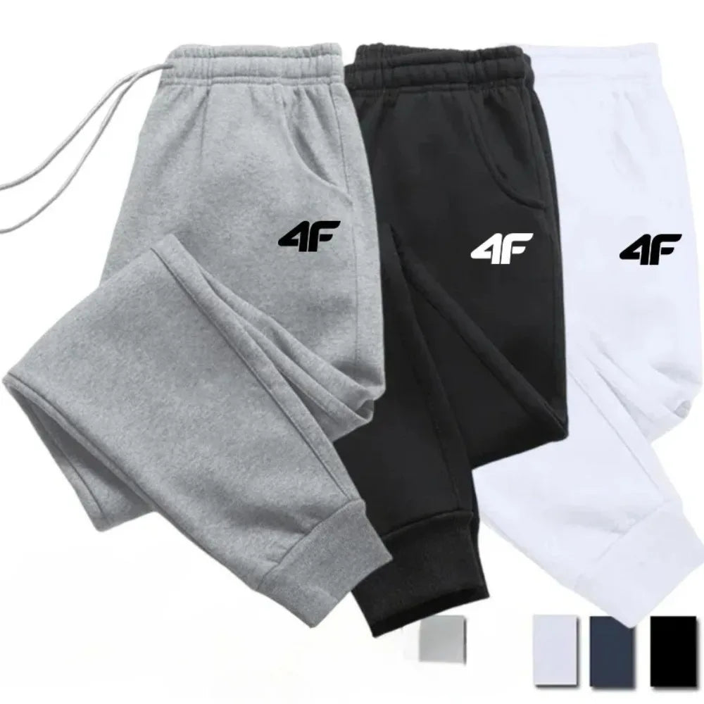 Men's Casual Sweatpants - Elastic Waist Printed Jogger Pants