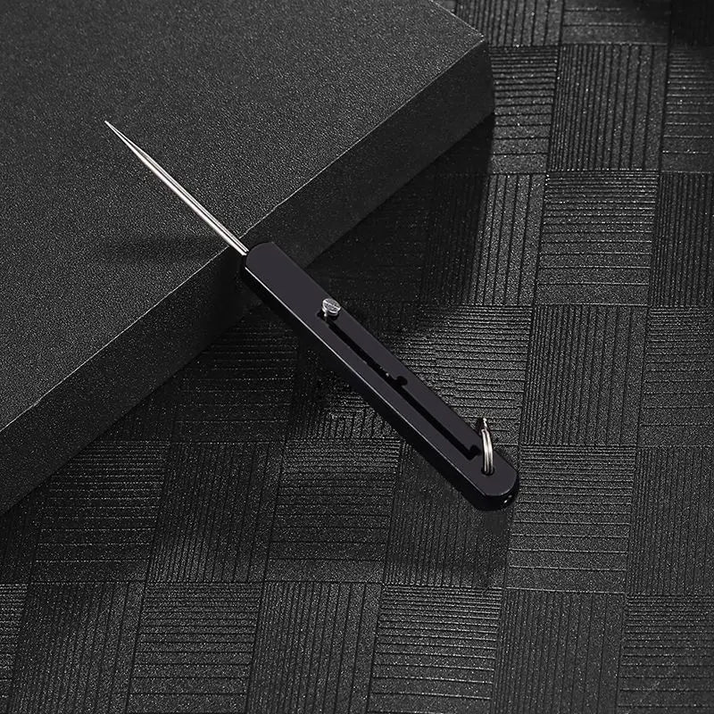 Telescopic Toothpick Tool - Steel Pick for Oral Care Routines - Black