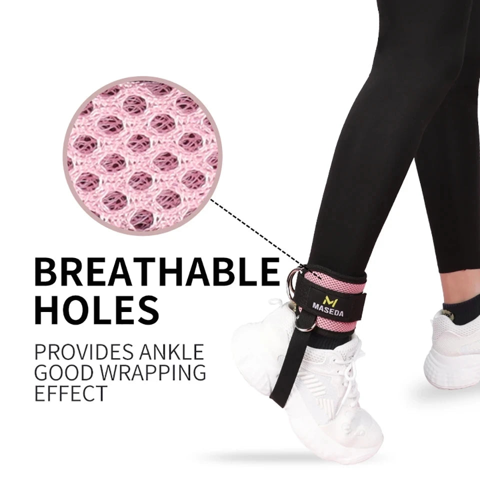 Fitness Ankle Straps - Cable Machine Leg Workout Cuffs